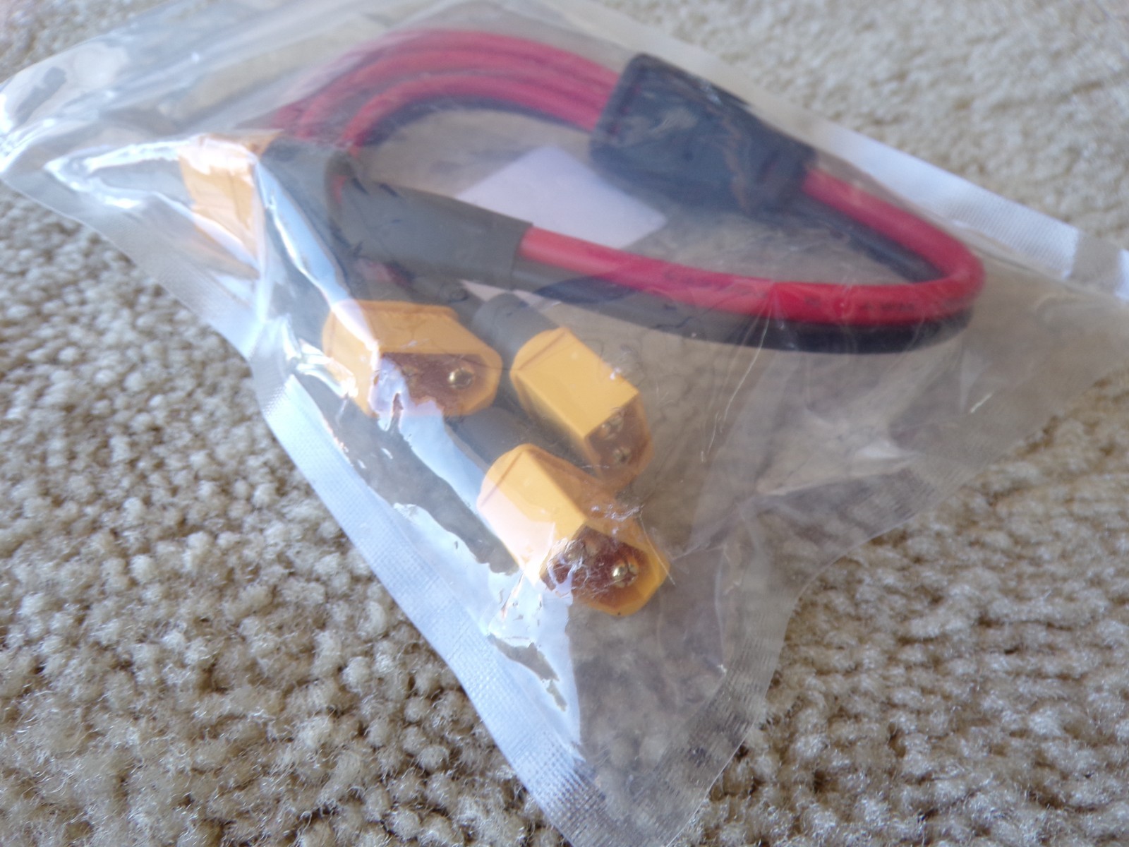 ELFCULB – XT60 Splitter Cable, 12AWG XT60 1 Male – 3 Female Connector Cable; @c9