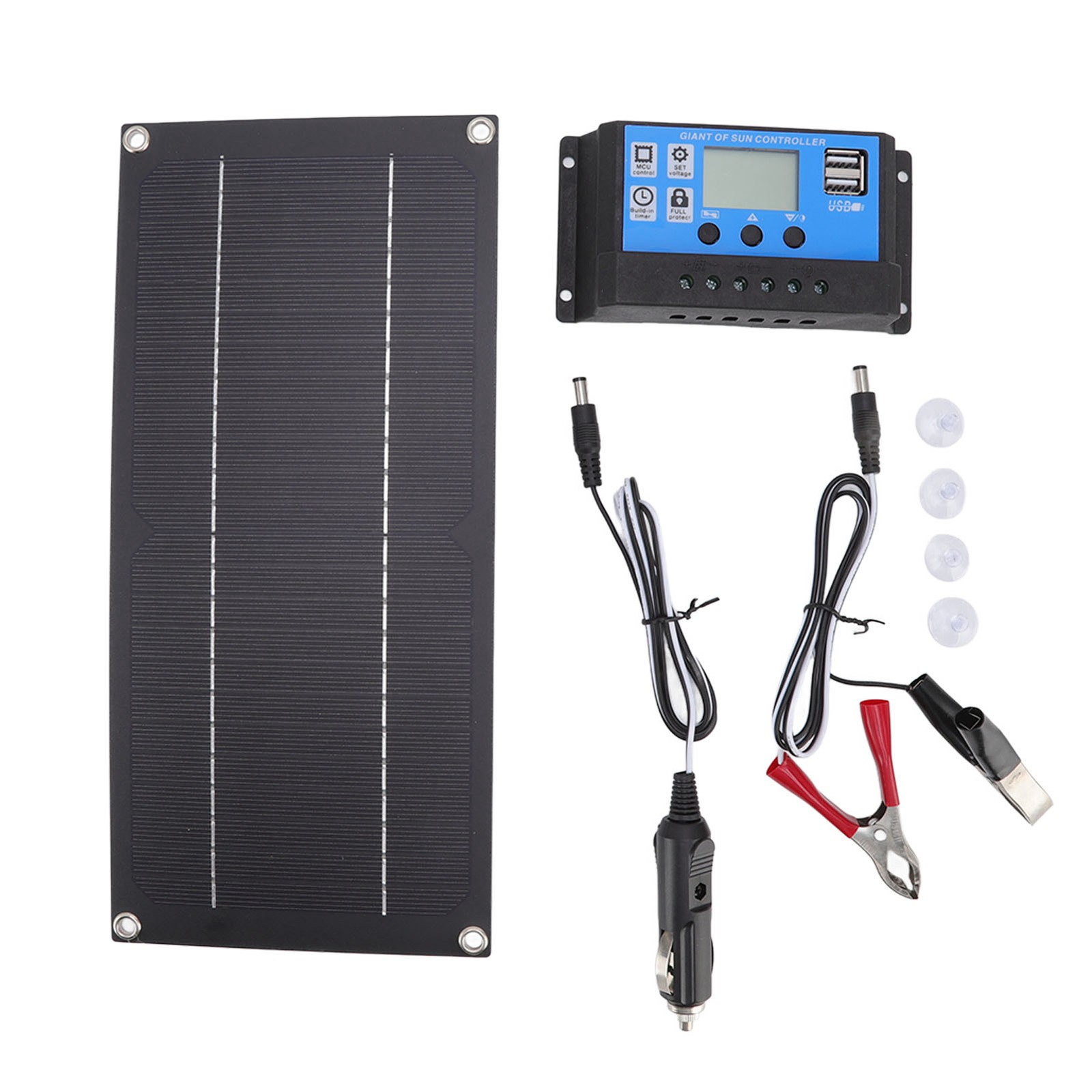 60W 18V Solar Panel Kit 100A Battery Charger Controller Battery Charging Kit For