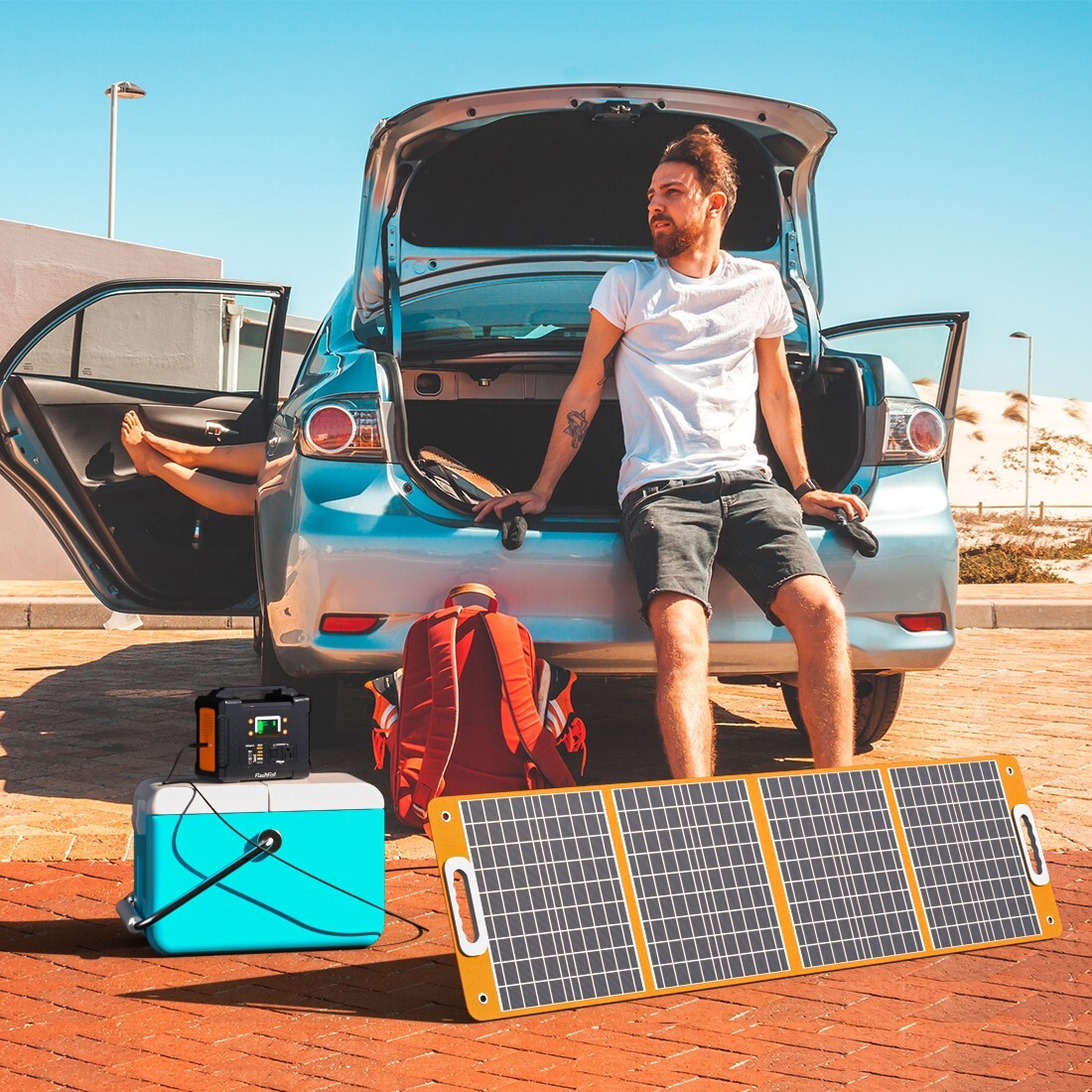 Foldable Solar Panel 100W Portable Charger for Power Station/Phone/Camping/RV
