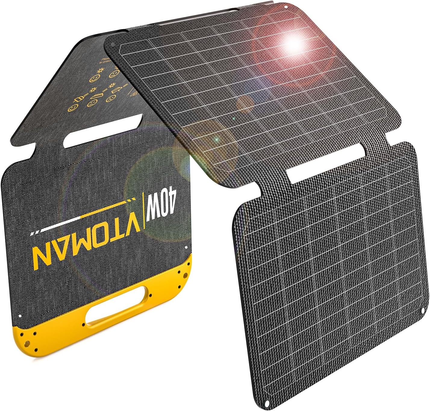 VTOMAN VS40 Portable Solar Panel 40W 13.9V, 25% High Efficiency Foldable Solar