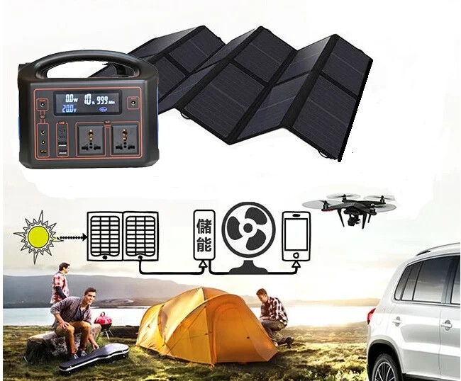 AC Power Station 110v 220v Energy Solar Powerbank 578WH 300W 500W Large Capacity