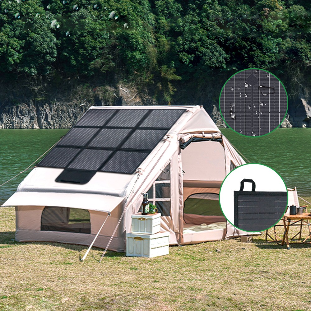 200W Foldable Monocrystalline Solar Panel 23% Efficiency Waterproof for Camping