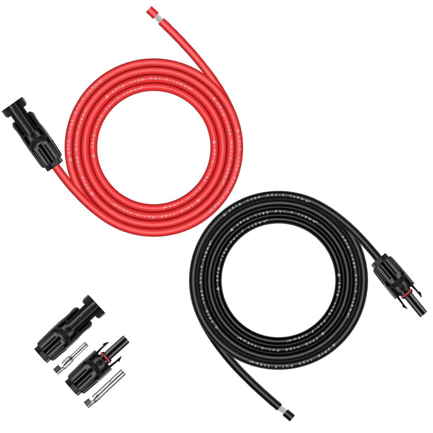 10ft Solar Panel Ext Cable – 10AWG, Weatherproof