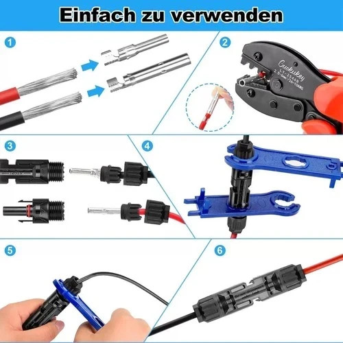 10 Pairs Solar Panel Connector Male Female IP67 1000V DC with Spanner Kit
