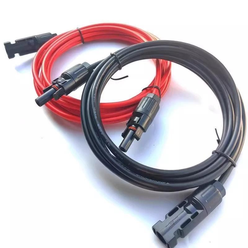 100FT 10 AWG Solar Panel Extension Cable PV Wire Solar Connectors Pair 6mm²