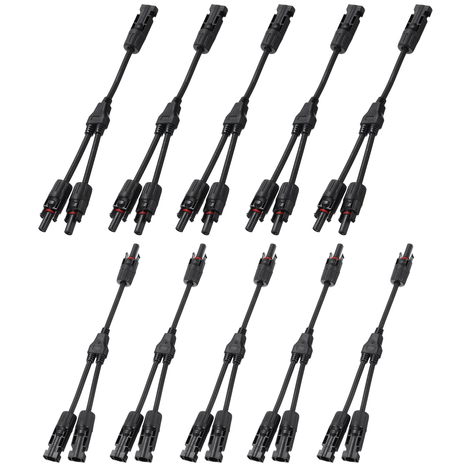 5 Set Solar Panel Connector Y Branch 2 to 1 Parallel Solar Panel Splitter 2 Way