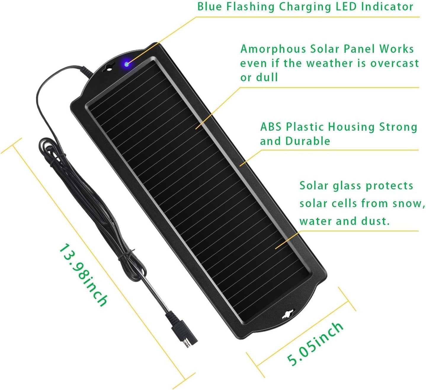 Car Battery Maintainer Solar Panel 12V