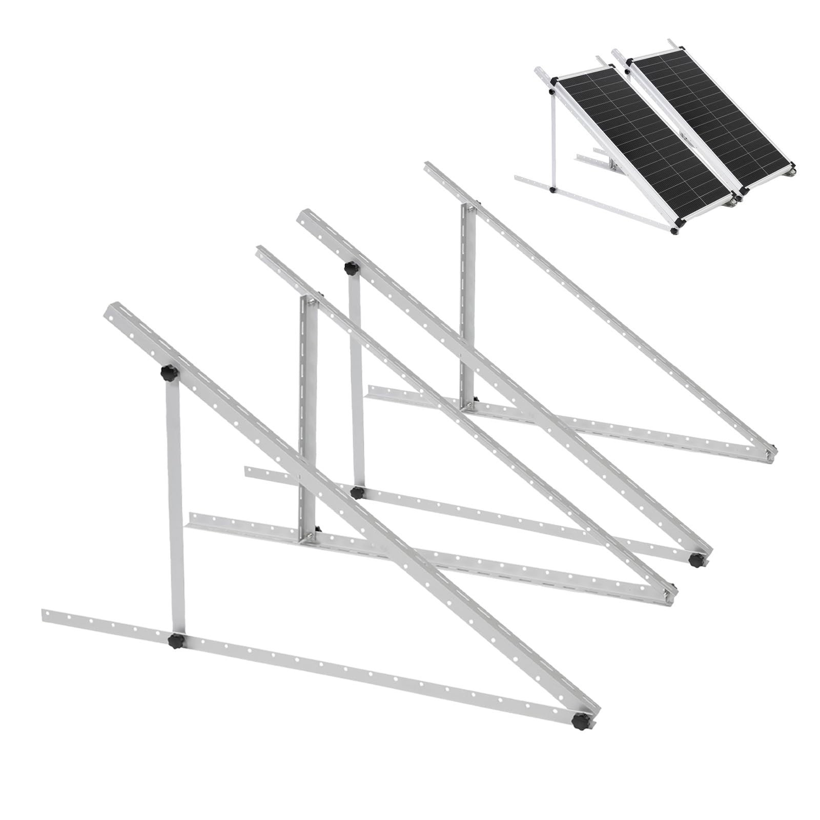 Adjustable Solar Panel Mounting Brackets Kit – 45 Inch, 0-90 Tilt, Windproof for