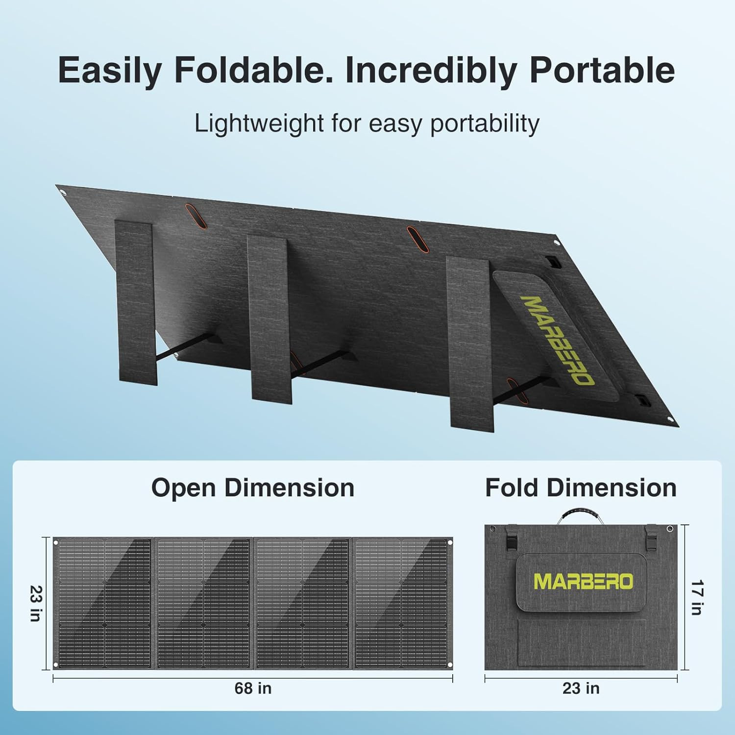 200W Portable Solar Panel for Power Station IP68 Waterproof 200 Watt Foldable So