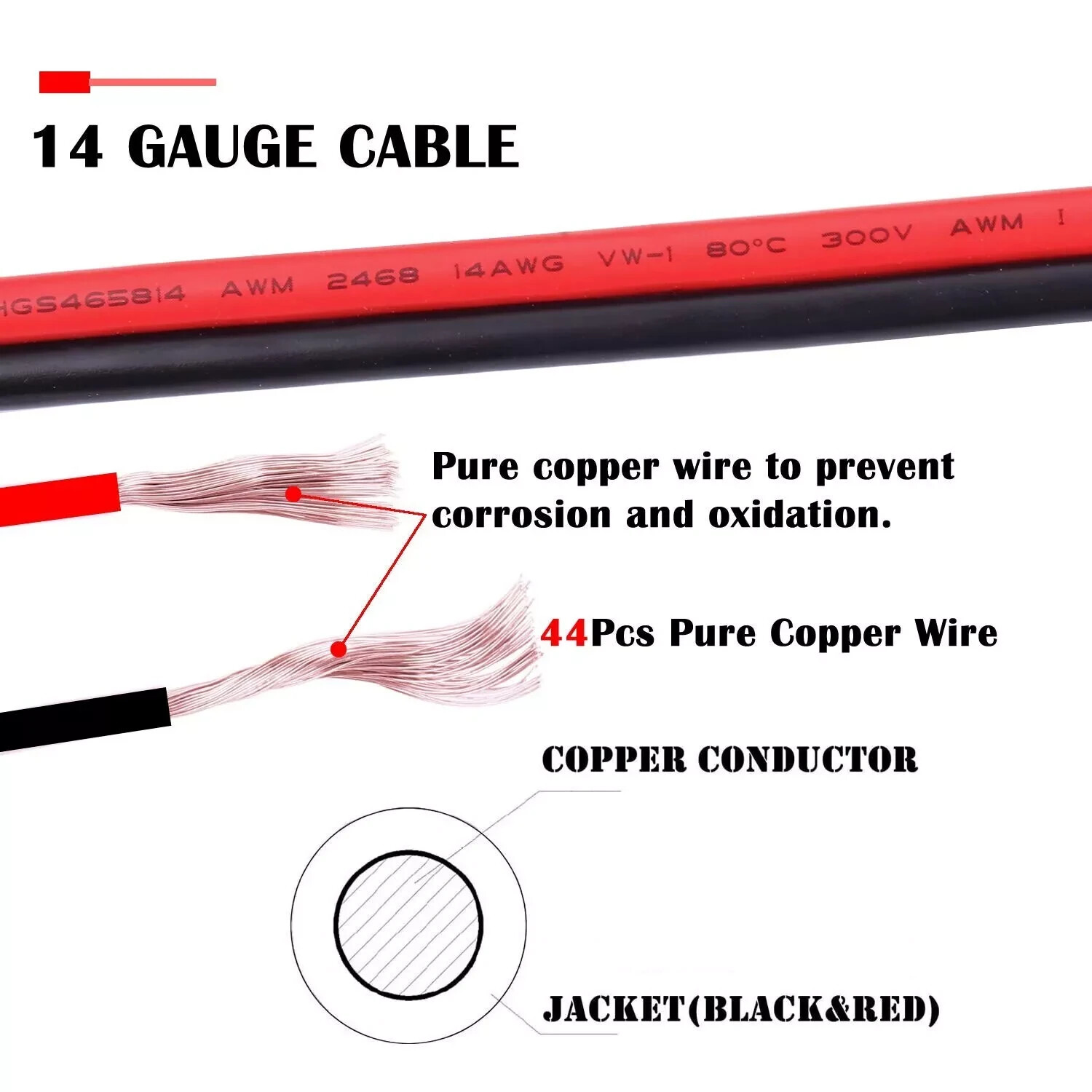 iGreely SAE Extension Cable 14AWG SAE to SAE Extension Cable Quick Disconnect…