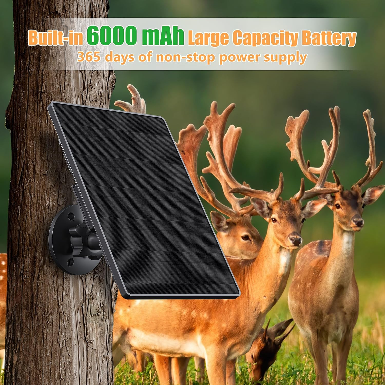 Trail Camera Solar Panel,6W Solar Battery Charger Kit 6V/2A 9V/1.5A 12V/1A with