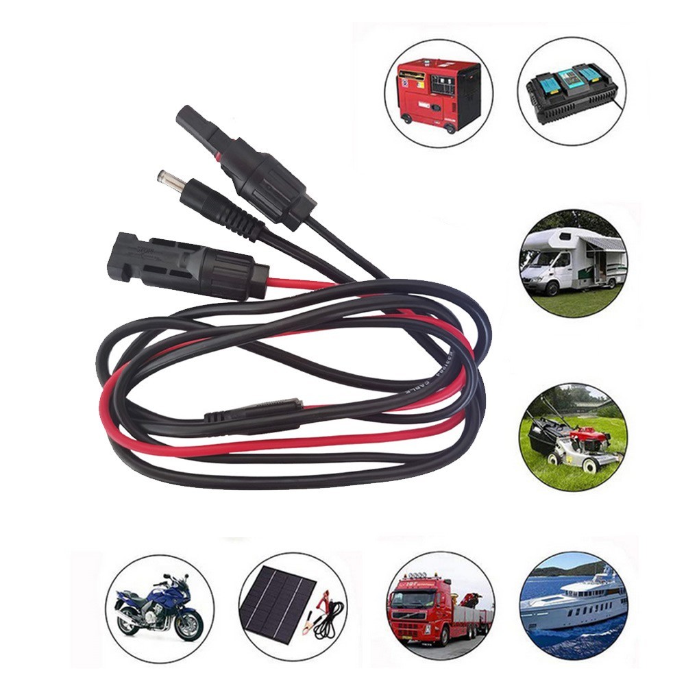DC5521 to PV Panel Connector Cable 1.5m 16 For AWG Heavy Duty Solar Application