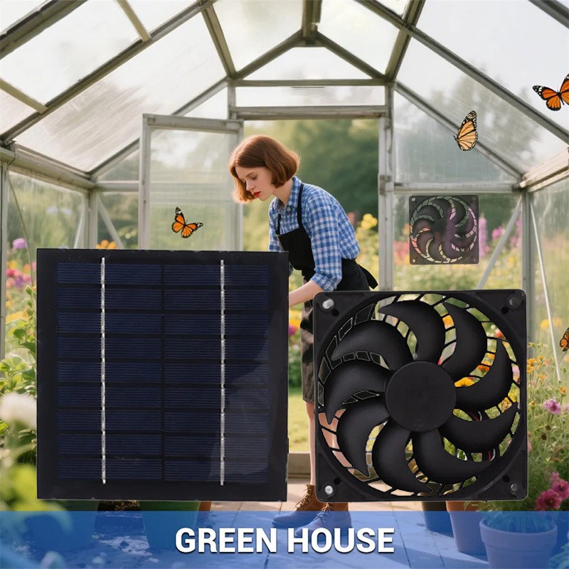 1 Solar Fan for Chicken Coop, Outdoor Exhaust Ventilation Fan for Poultry