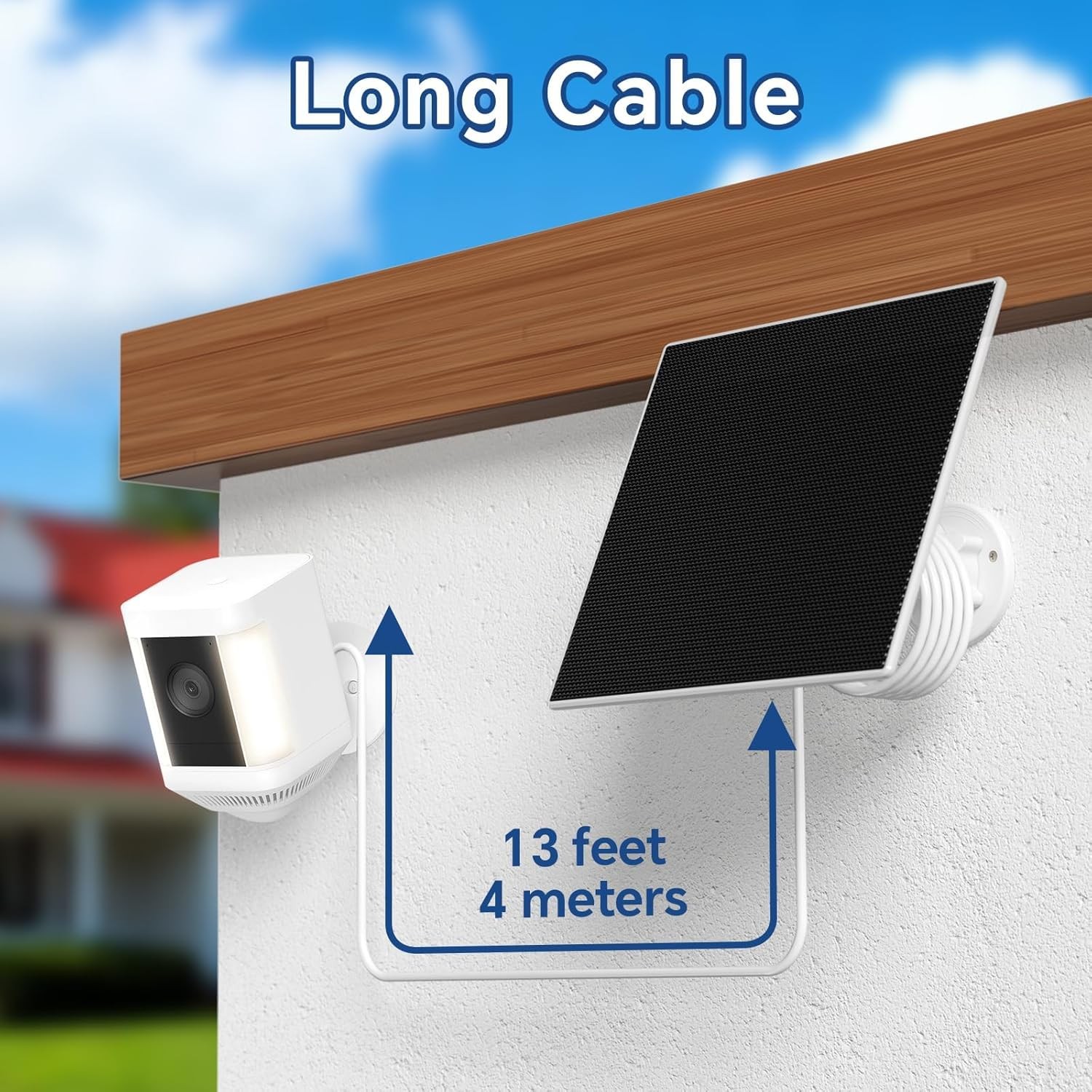 Solar Panel Compatible with Ring Camera Spotlight Cam Plus/Battery/Pro Stick …