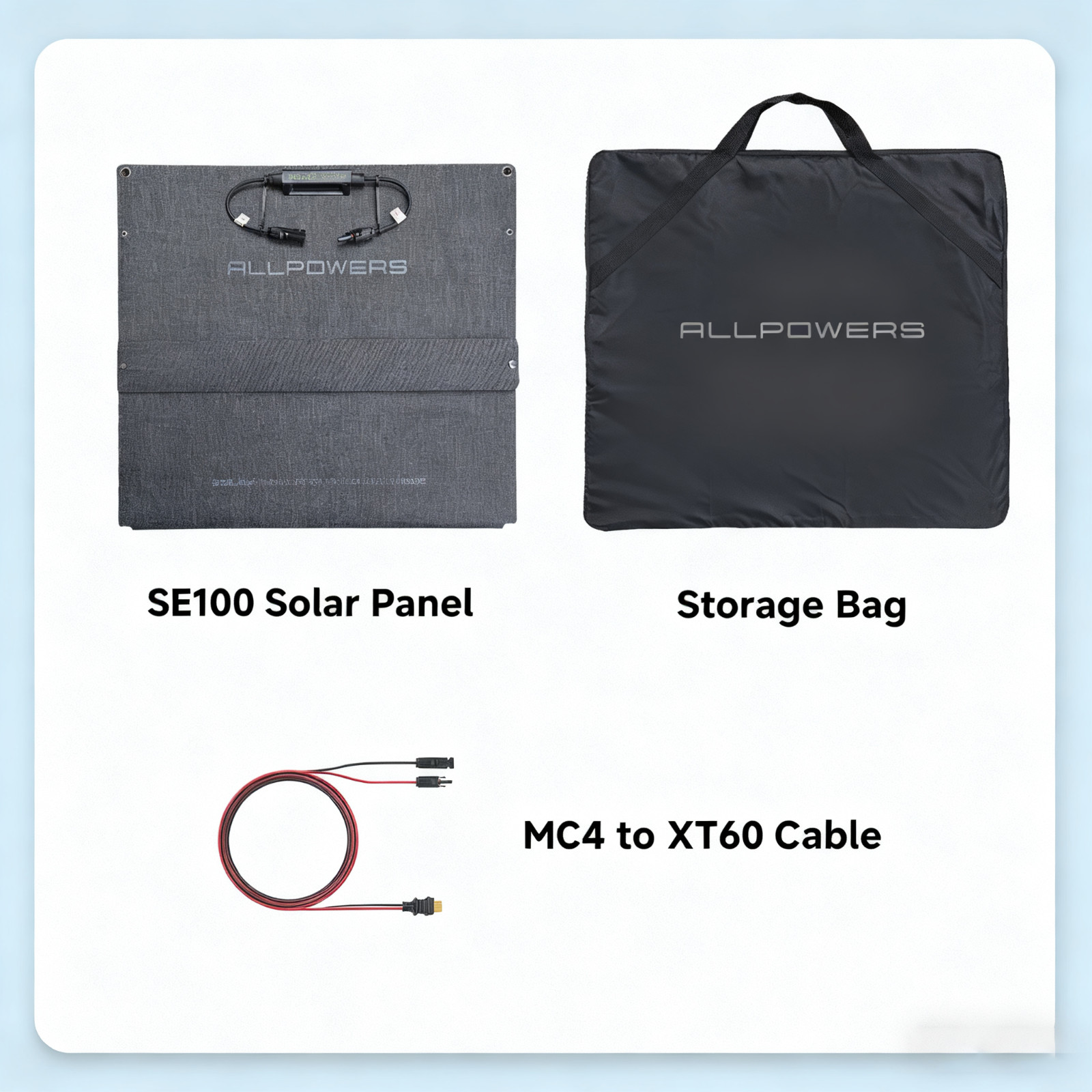 ALLPOWERS SE100 100W Foldable Solar Panel IP68 Waterproof Camping Charger