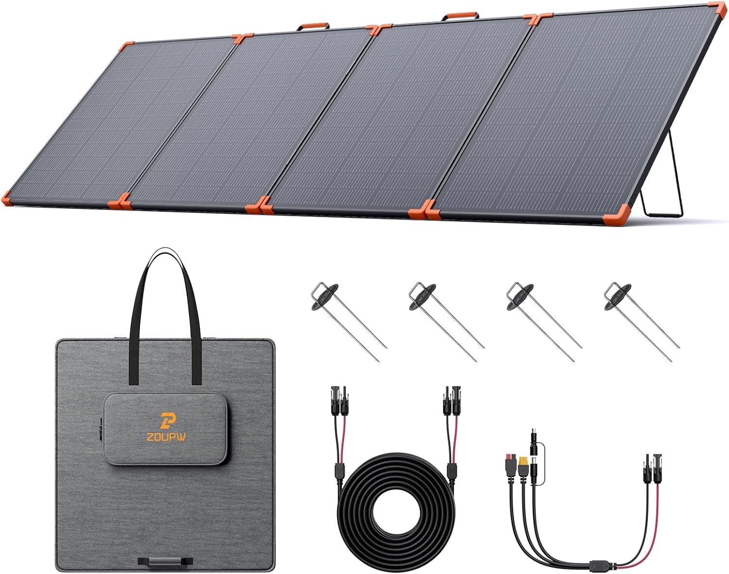 ZOUPW 350W Portable Solar Panel 25% Efficient Foldable