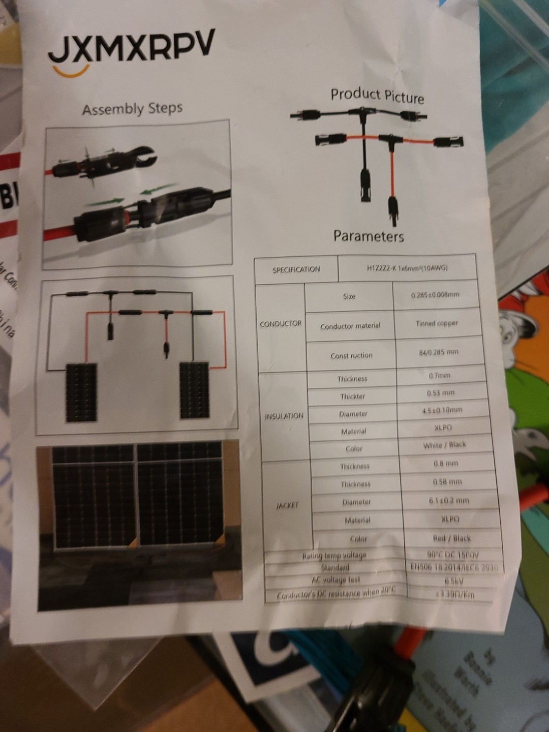 2 Pairs Solar Connectors, Y Branch Parallel Adapter (M/FF, F/MM)