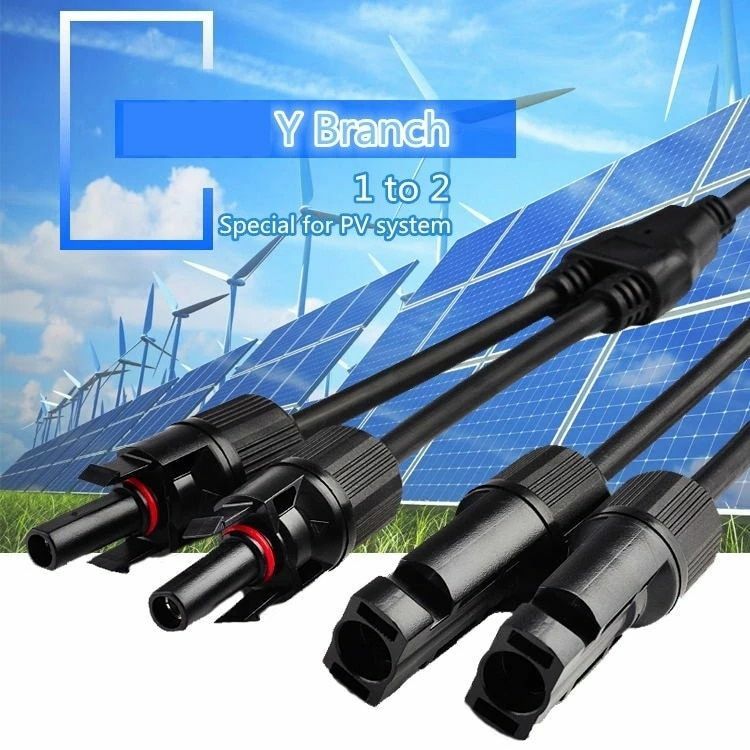 Solar Panel PV Cable Y Branch Wear-resisting Copper Tin Plate Anti-UV Connector
