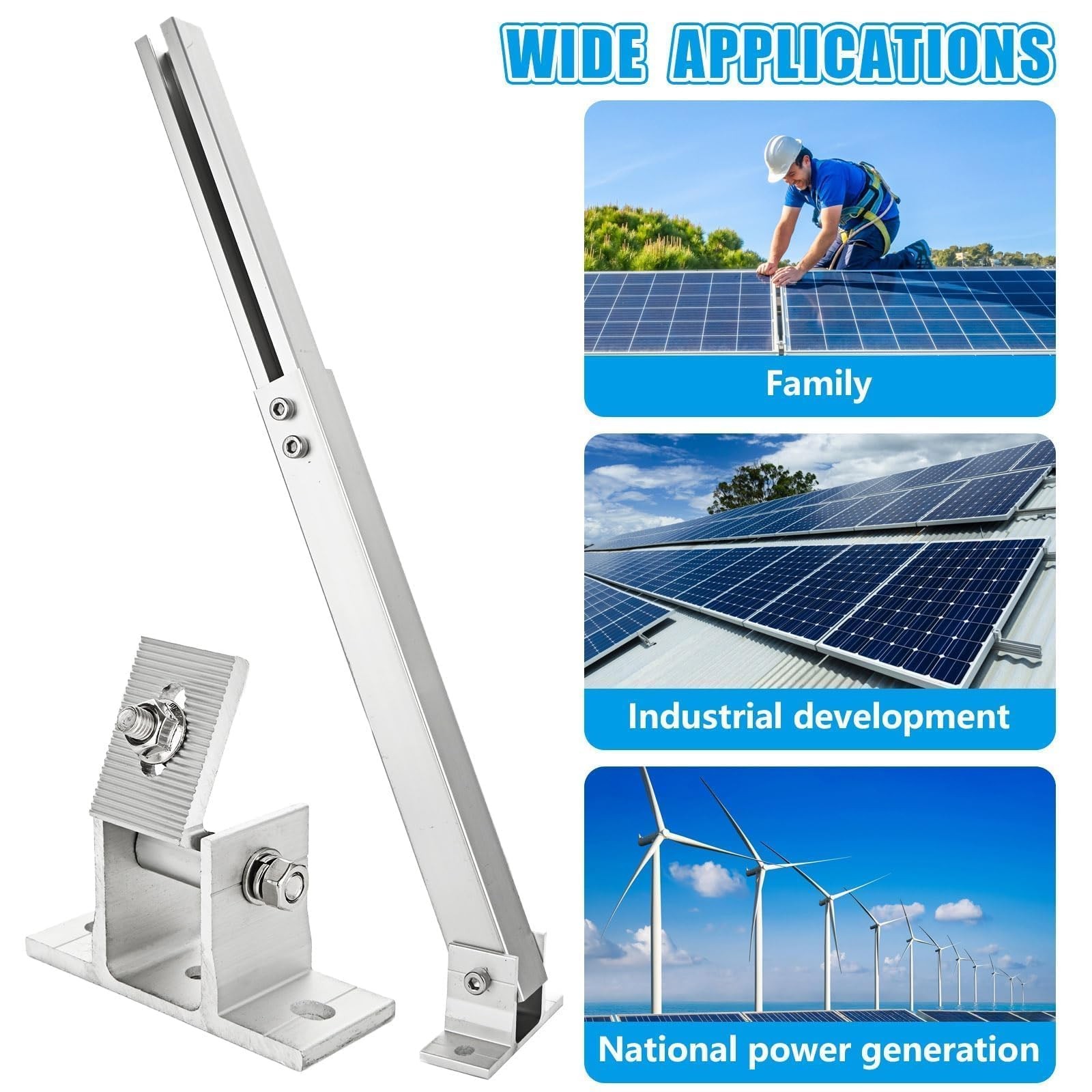 Adjustable Solar Panel Tilt Mount Brackets Aluminum Alloy Solar Panel Mountin…