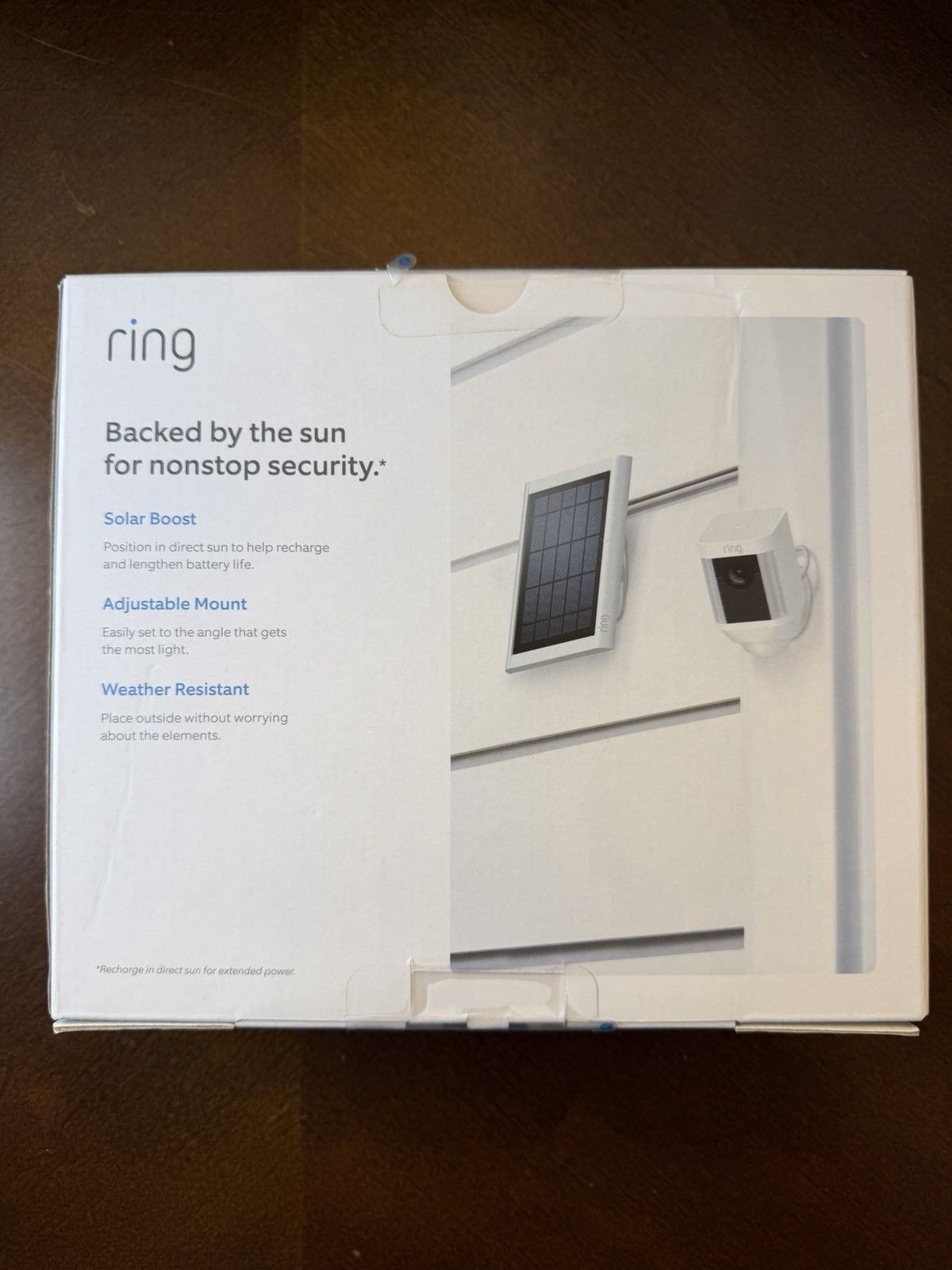 Ring Solar Panel for Select Ring Cameras, Adjustable Mount, 5V Monocrystalline