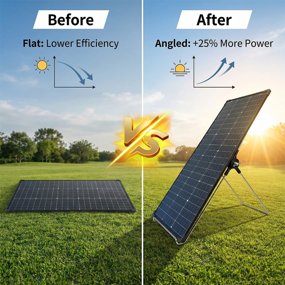2 Pack Portable Solar Panel Tilt Mount Stand Adjustable Stainless Steel Bracket