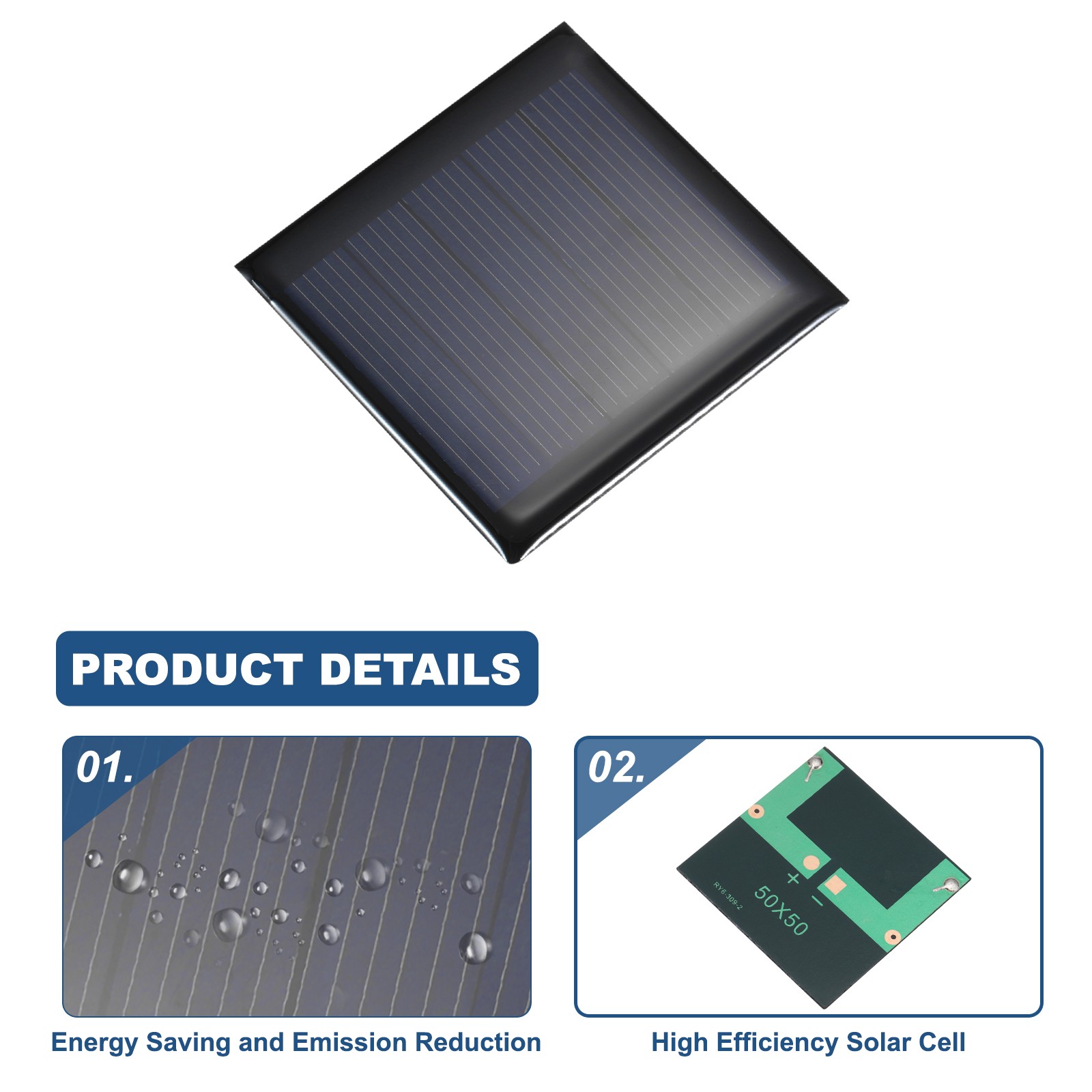 10PCS Mini Solar Panels 2.5V 0.25W for Solar Power, Small Solar Cells