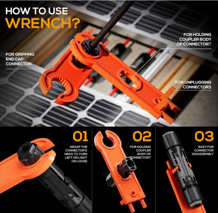 Crimpadora solar 14–10 AWG para conectores de cables de paneles solares