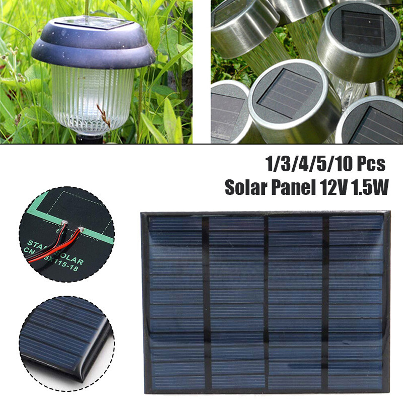 1/3/4/5/10 Pcs 1.5W 12V Solar Panel Board Small Cell DIY Module Battery Charger