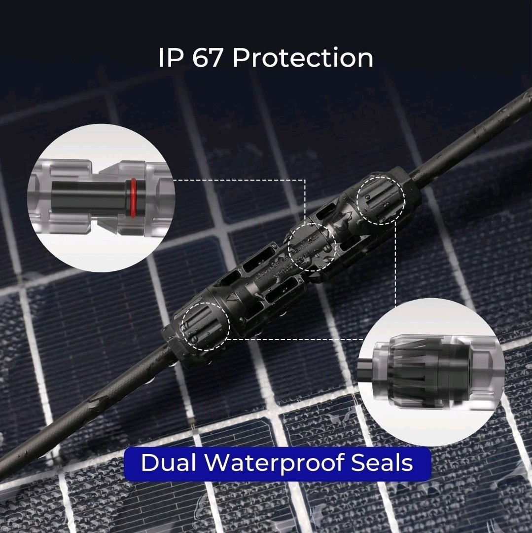 Renogy Solar Connectors Parallel Y Branch MMF FFM 1 Pair Solar Panel Wire for