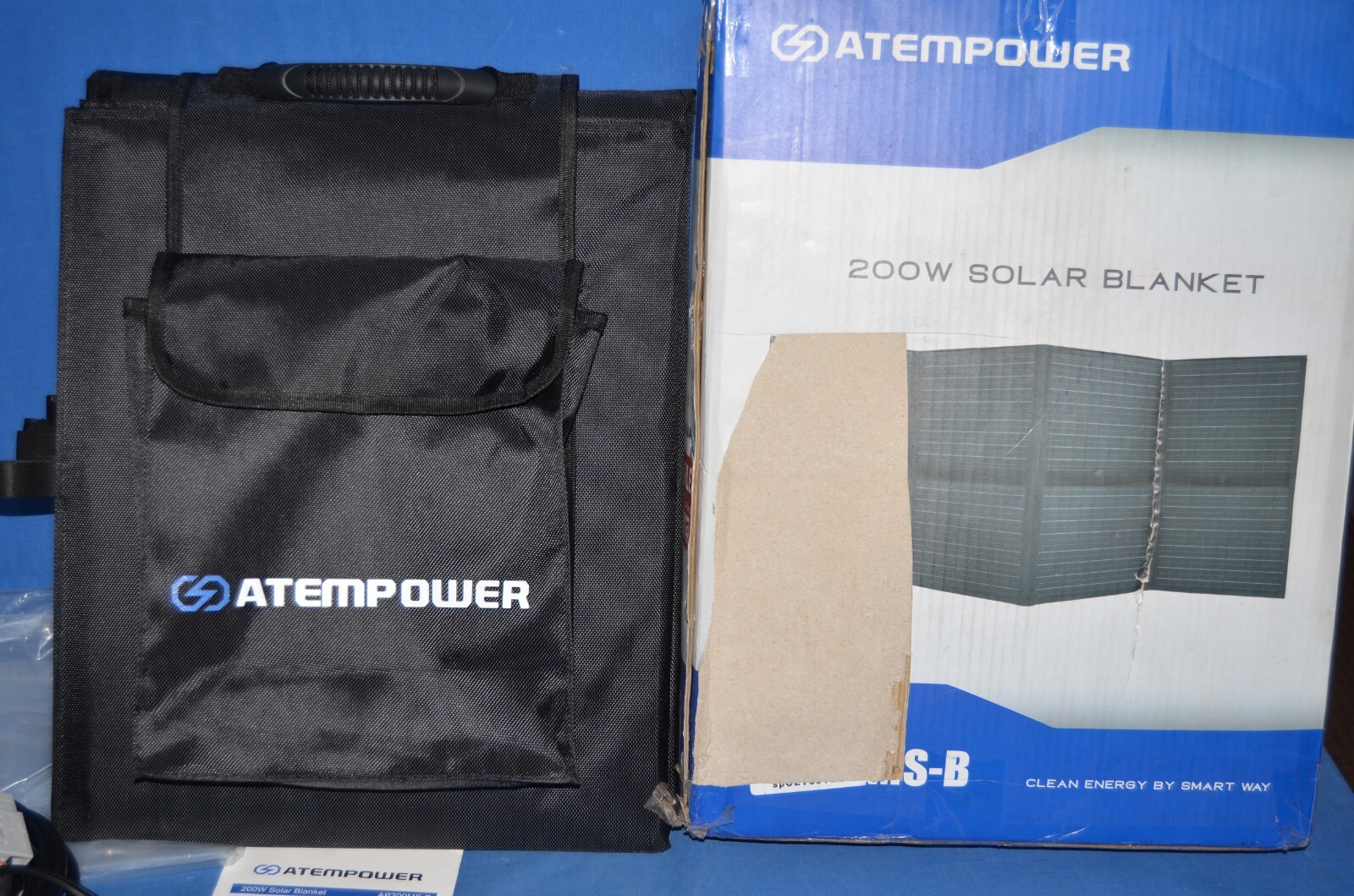 ATEM POWER 200W Portable Solar Blanket Model AP200MS-B