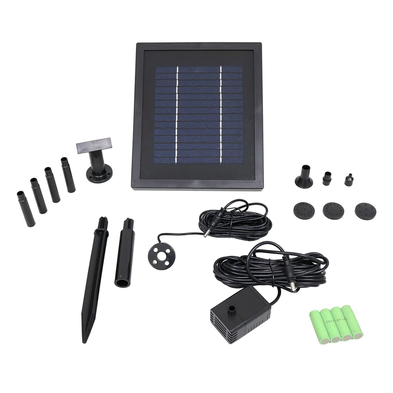SUNNYDAZE DECOR SOLAR PUMP PANEL KIT WITH BATTERY PACK AND LIGHT – AMP-P022C