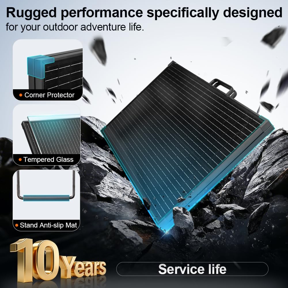 Solar Suitcase 100W Portable Foldable Solar Panel 18v Monocrystalline 23.8 * …