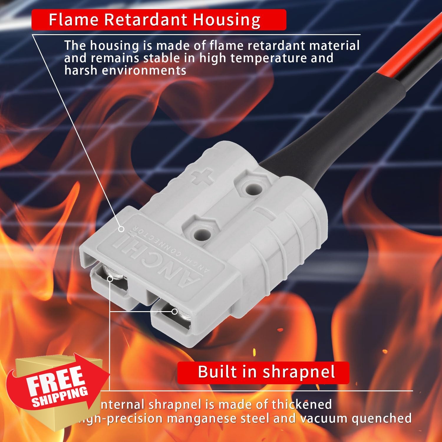 ELFCULB 10AWG 2FT SB50 to XT60 Cable