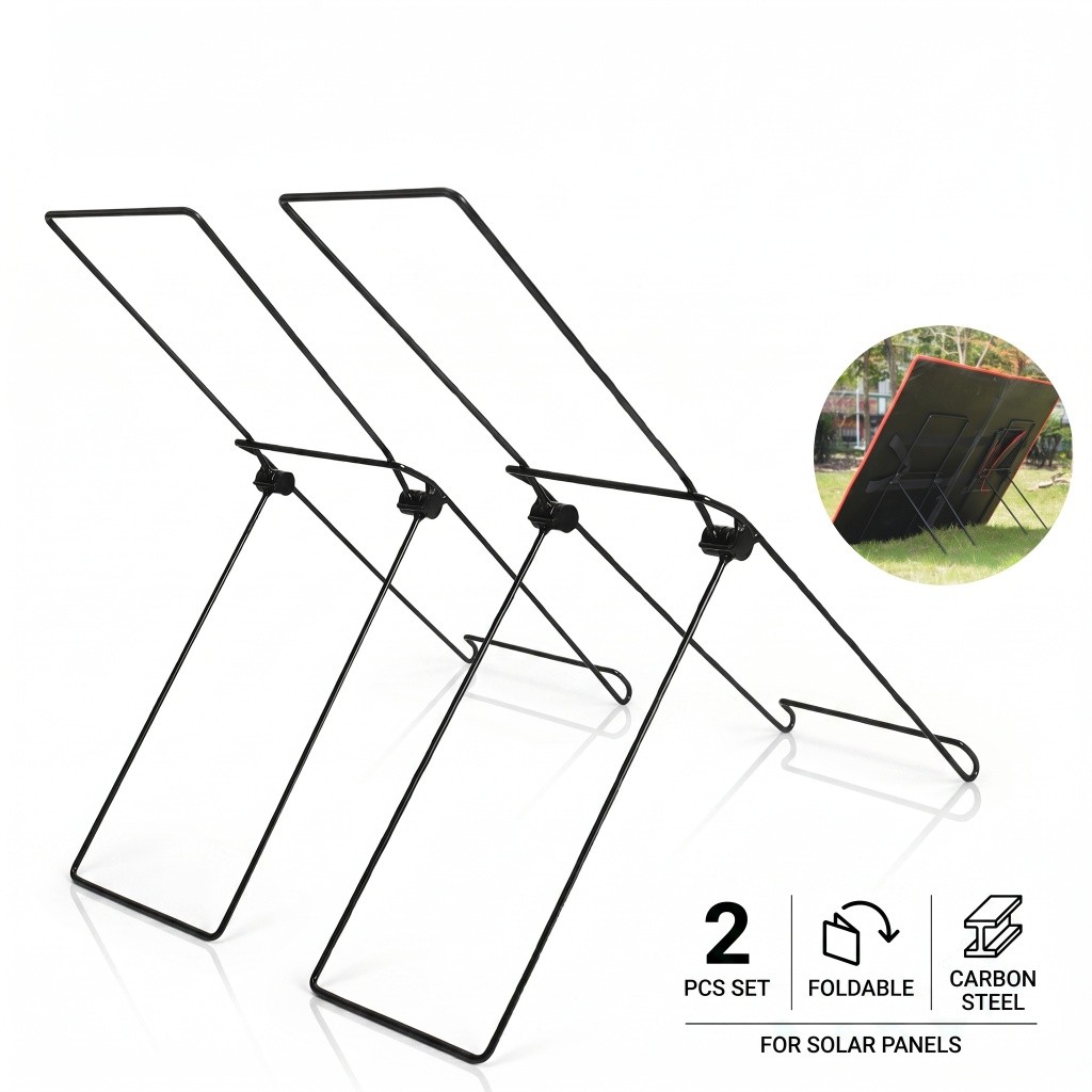 2PCS Solar Panel Stand Portable Mounting Bracket Sturdy and Lightweight Folding