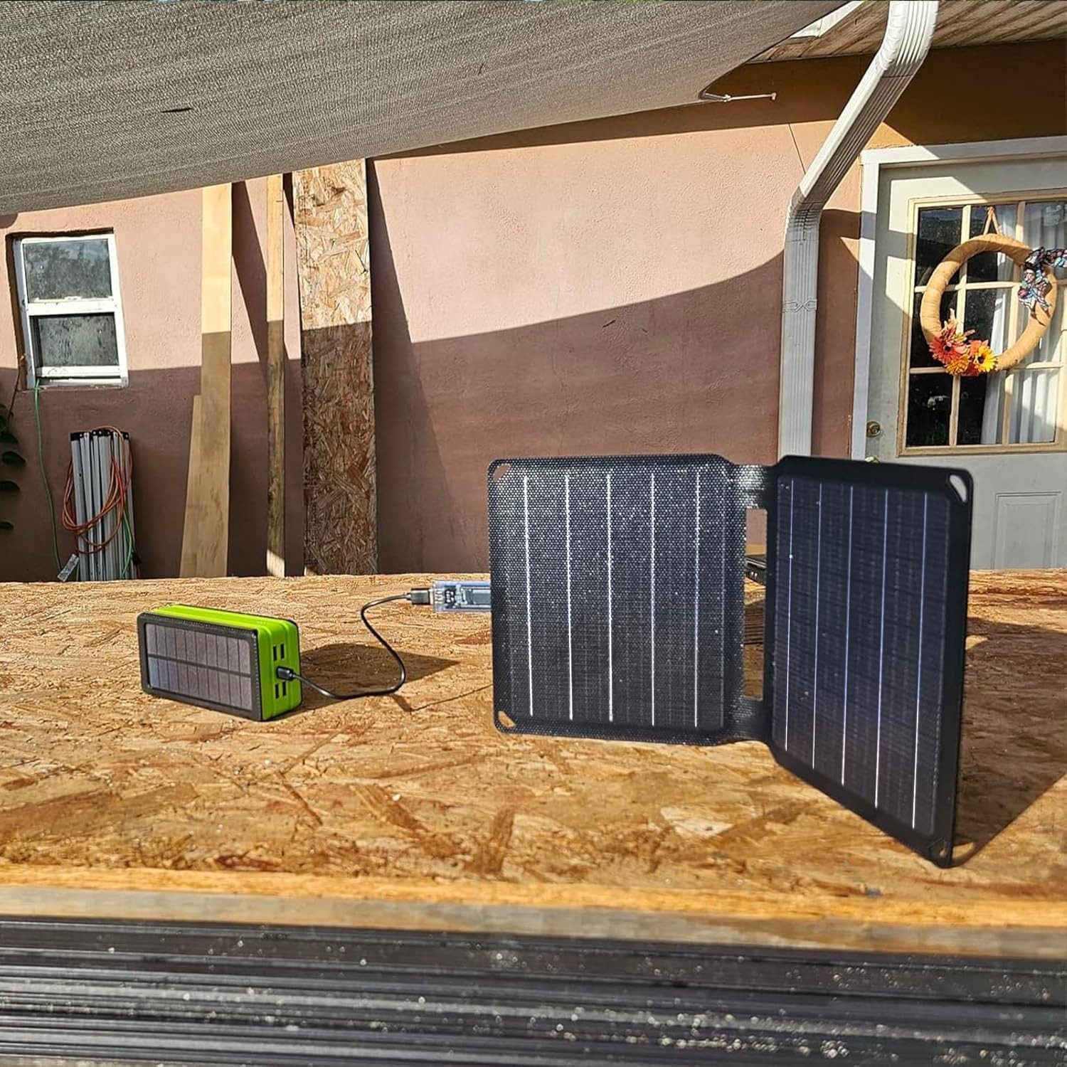 FlexSolar E10 10W Portable Solar Panel USB-A Charger for Hiking Camping Open Box