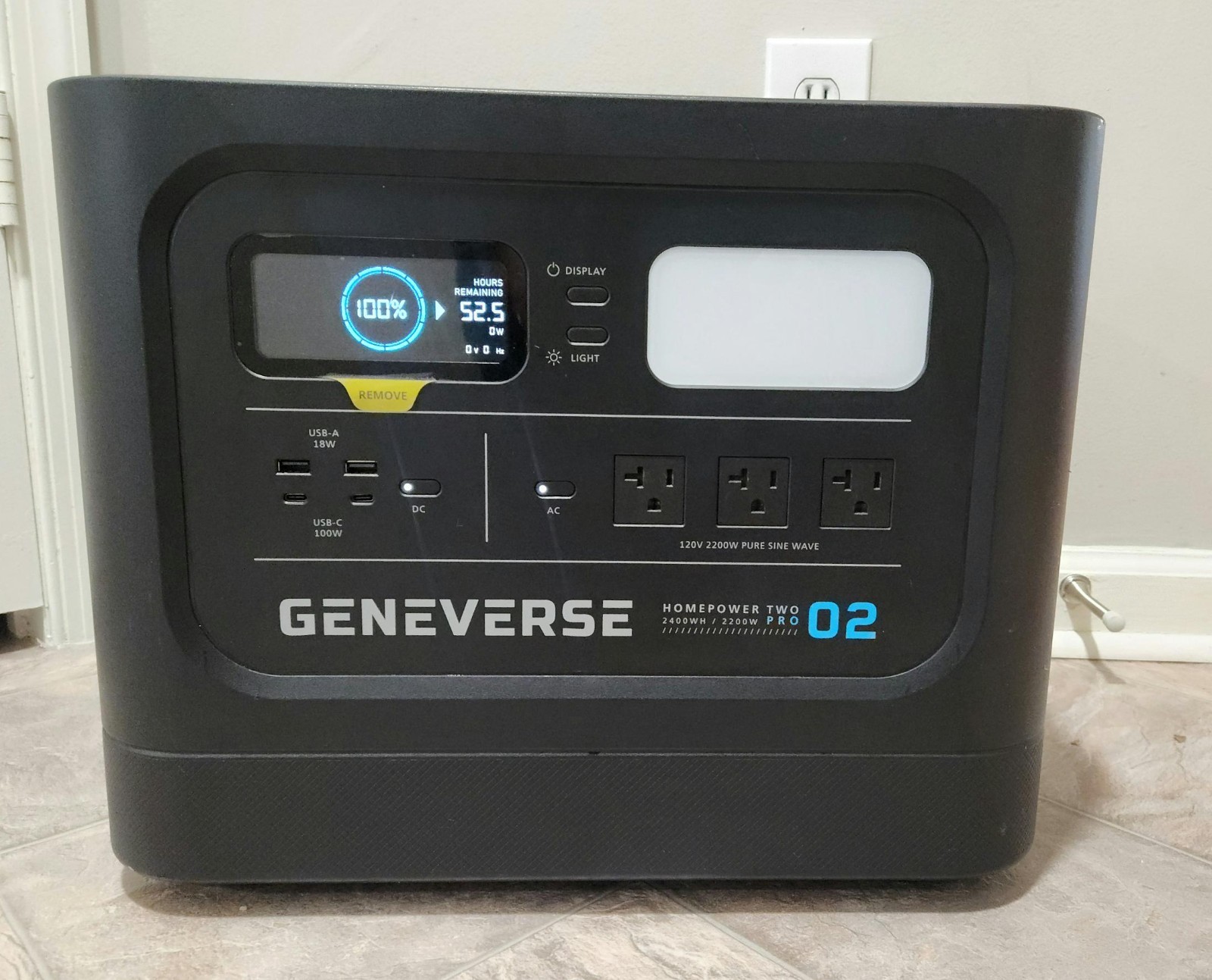 Geneverse 2419Wh LiFePO4 Portable Power Station TWO PRO USED Working Condition!!