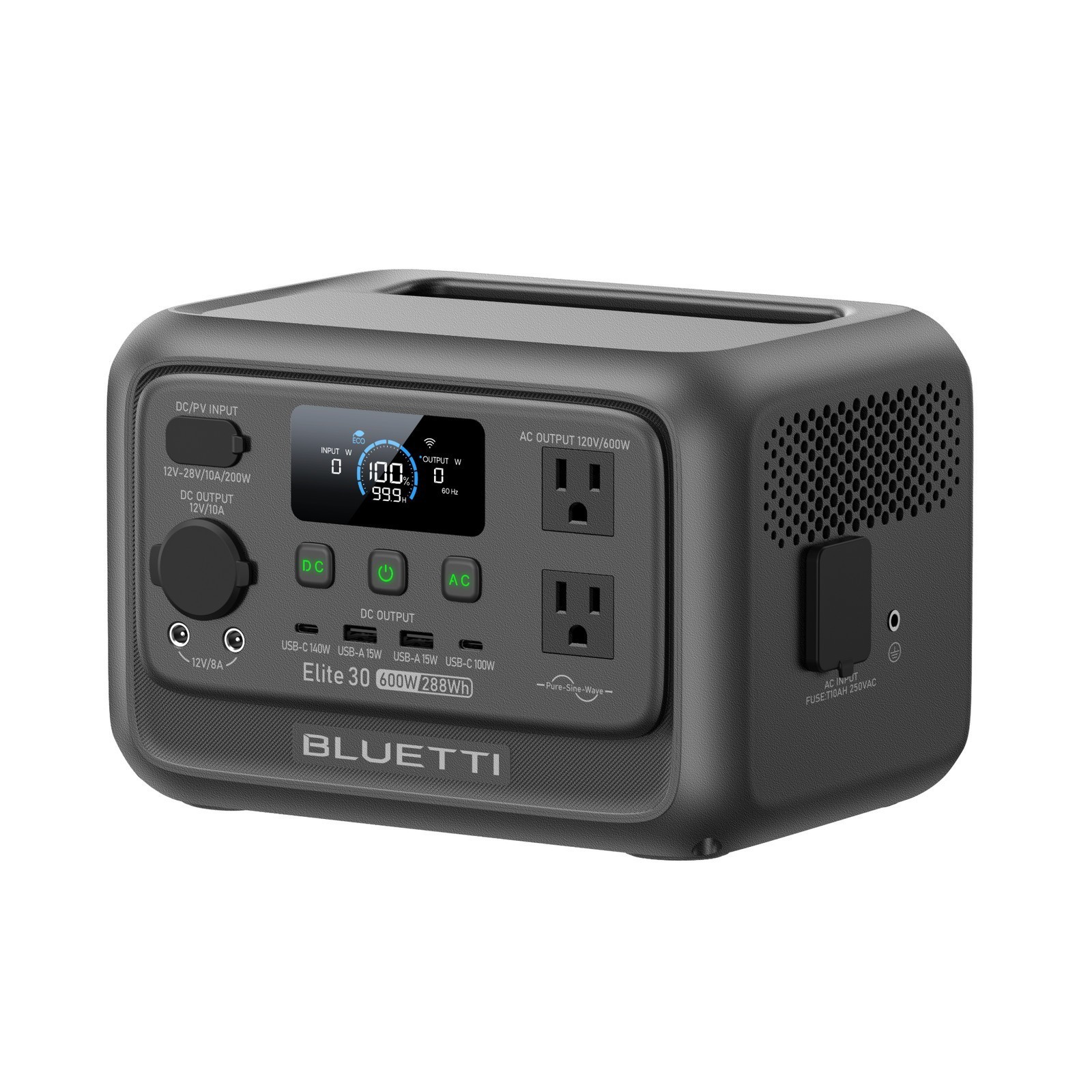 BLUETTI Elite 30 V2+100W Solar Panel 288Wh Portable Power Station for Road Trip