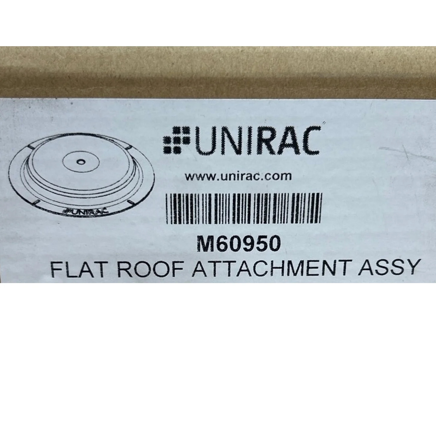 New Open Box 4-Pack Unirac White Flat Roof Attachment Assemblies M60950 Solar