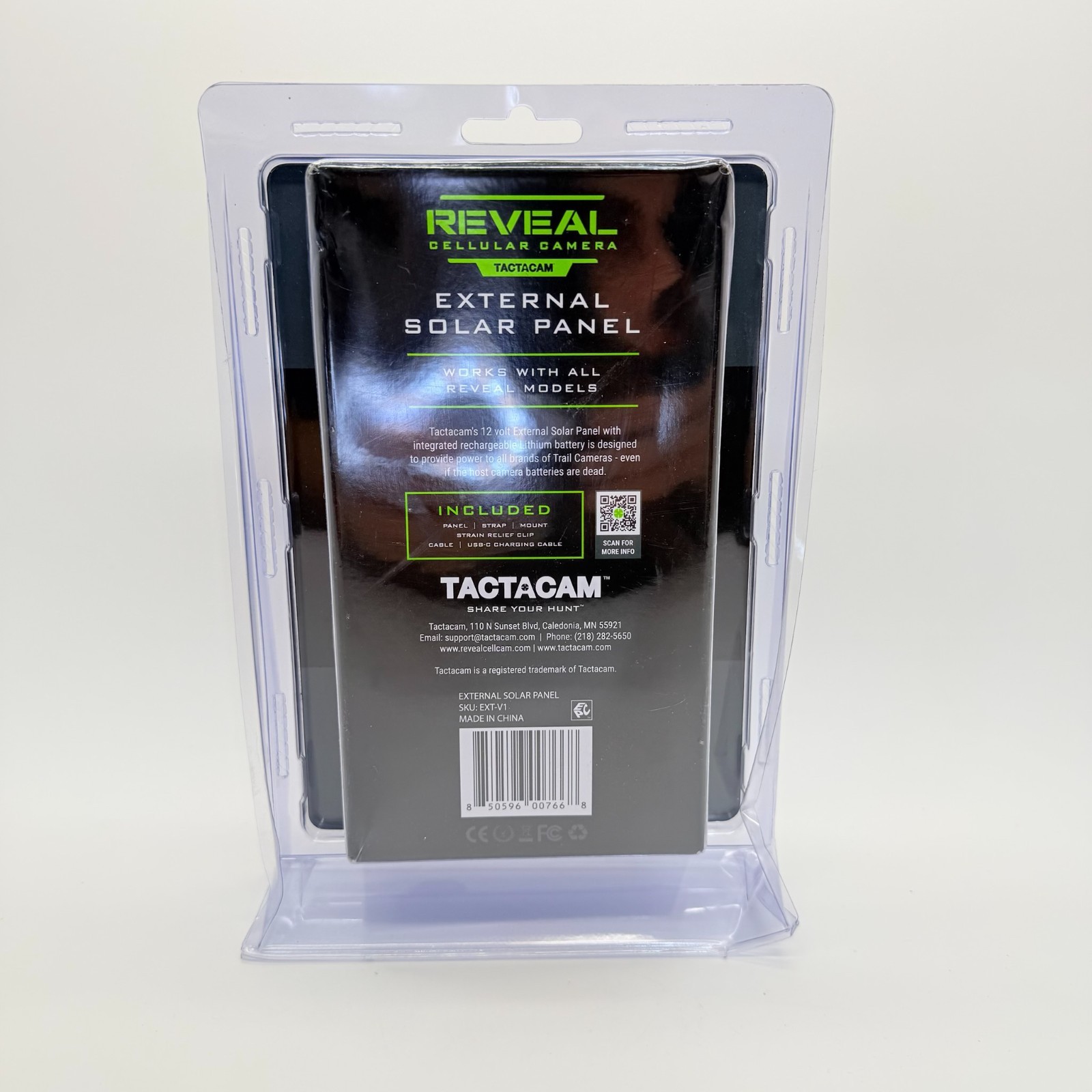 Tactacam Reveal External Solar Panel – Power Your Reveal Trail Camera with Solar