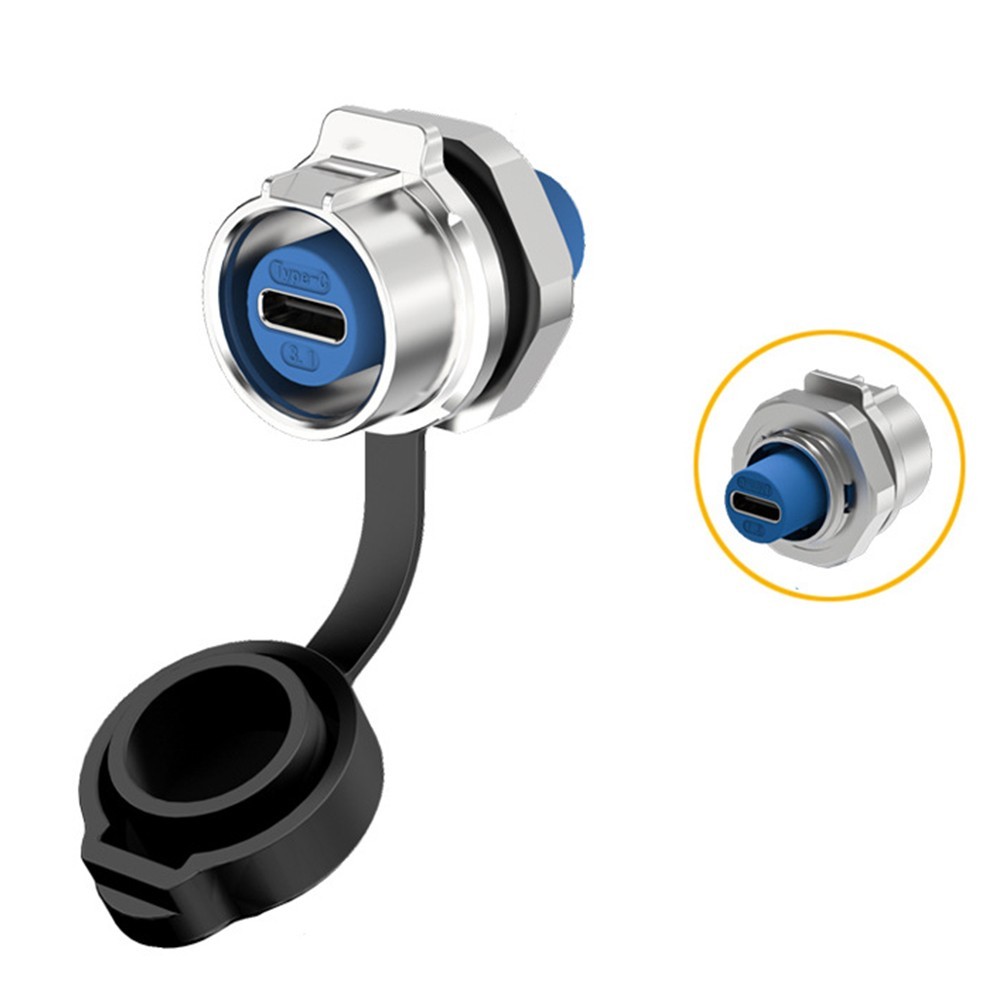 Type-C Female Socket 5A High Current Rating 1900 Mating Cycles -40C To 80C Range