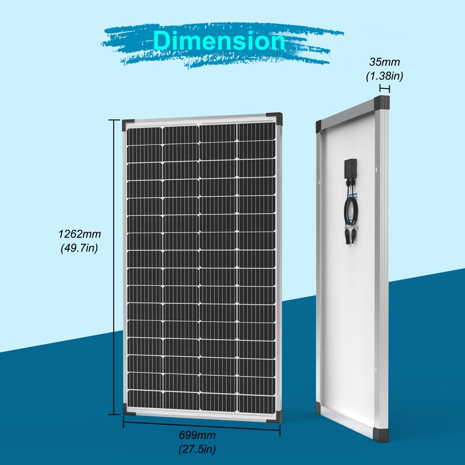 ACOPOWER Solar Panel 175Watt 12 Volt,Mono High-Efficiency 175 Watt PV Module