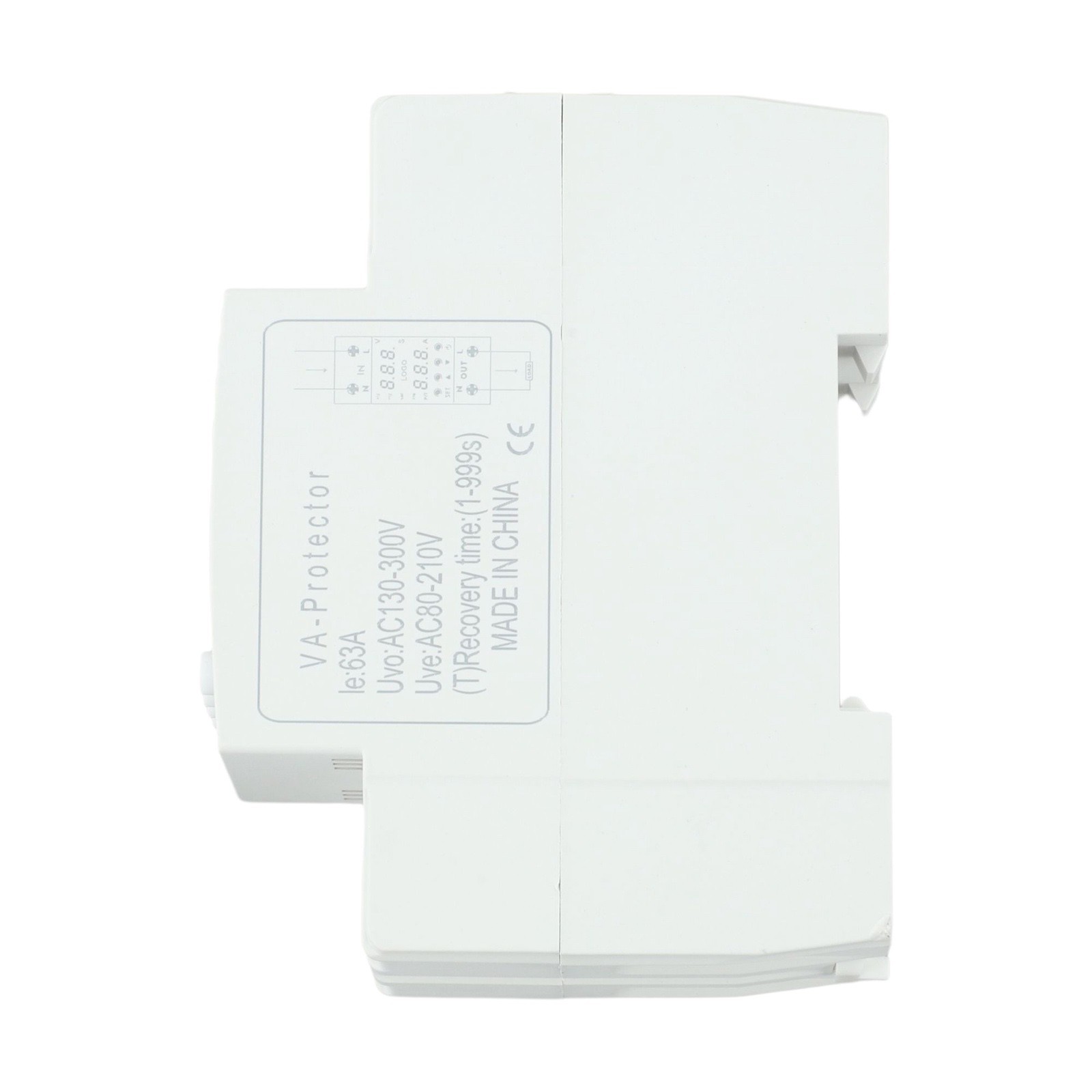 Voltage Control Relay with Dual LCD Readout 80V-300V AC OverUnder Protection