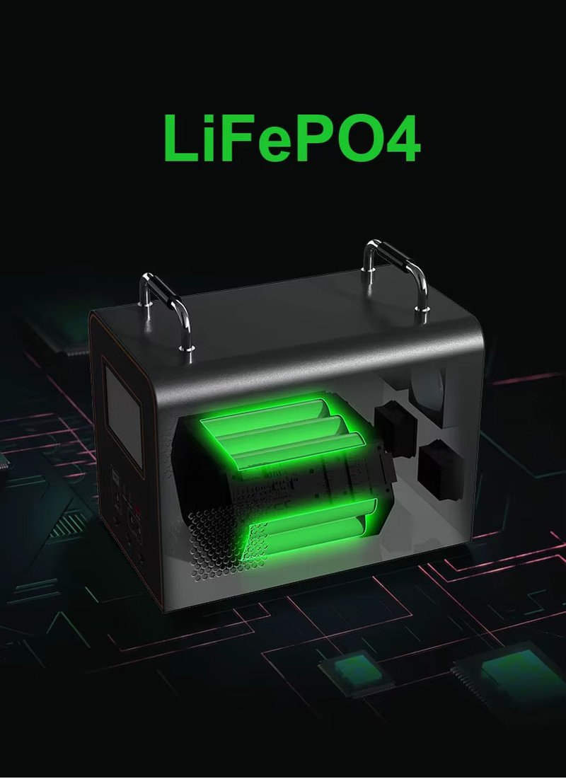 220V Output1000W 496Wh 155000mAh Portable Power Station Solar Generator Power Ba