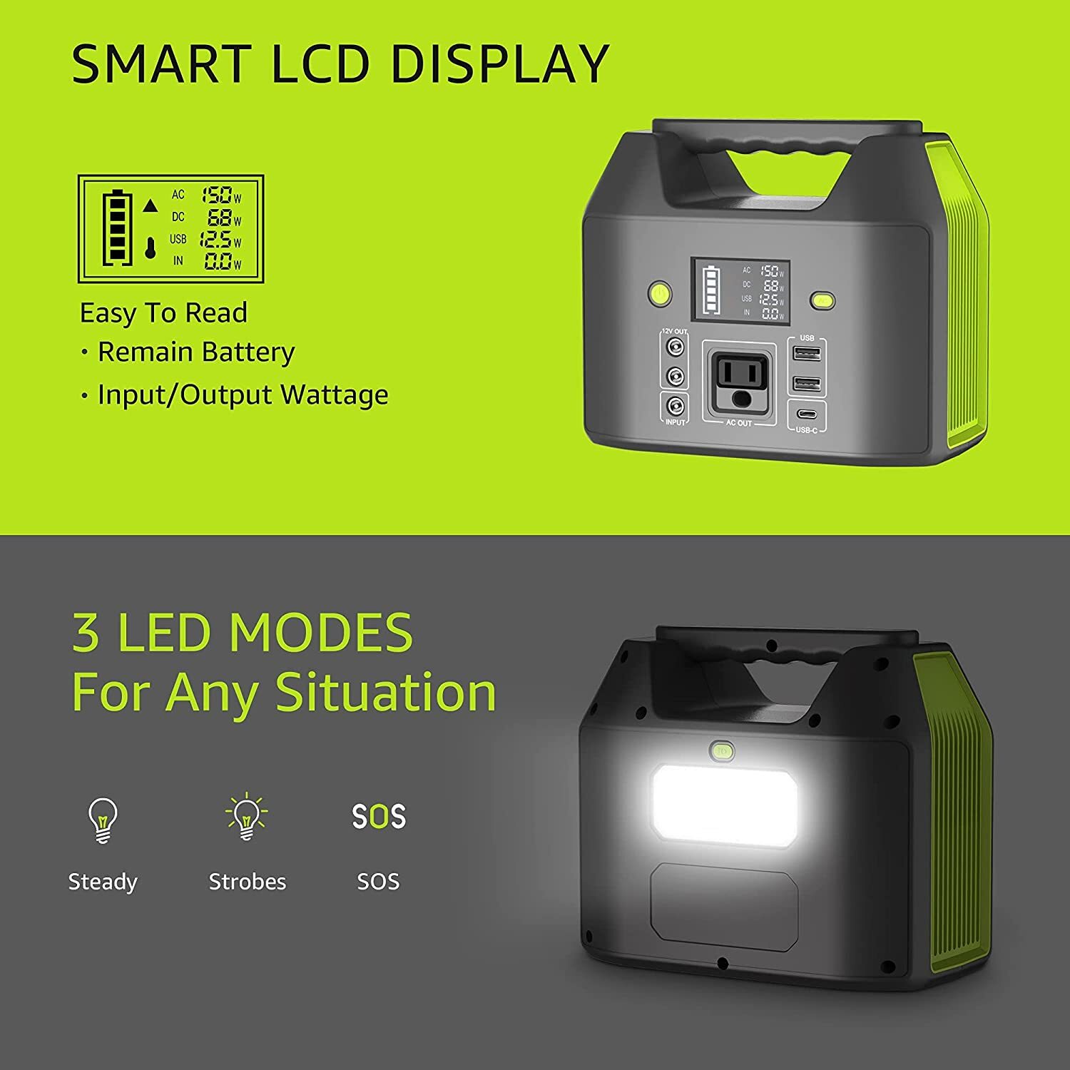 Seller Refurbished – 155Wh/42000mAh-Portable Power Station
