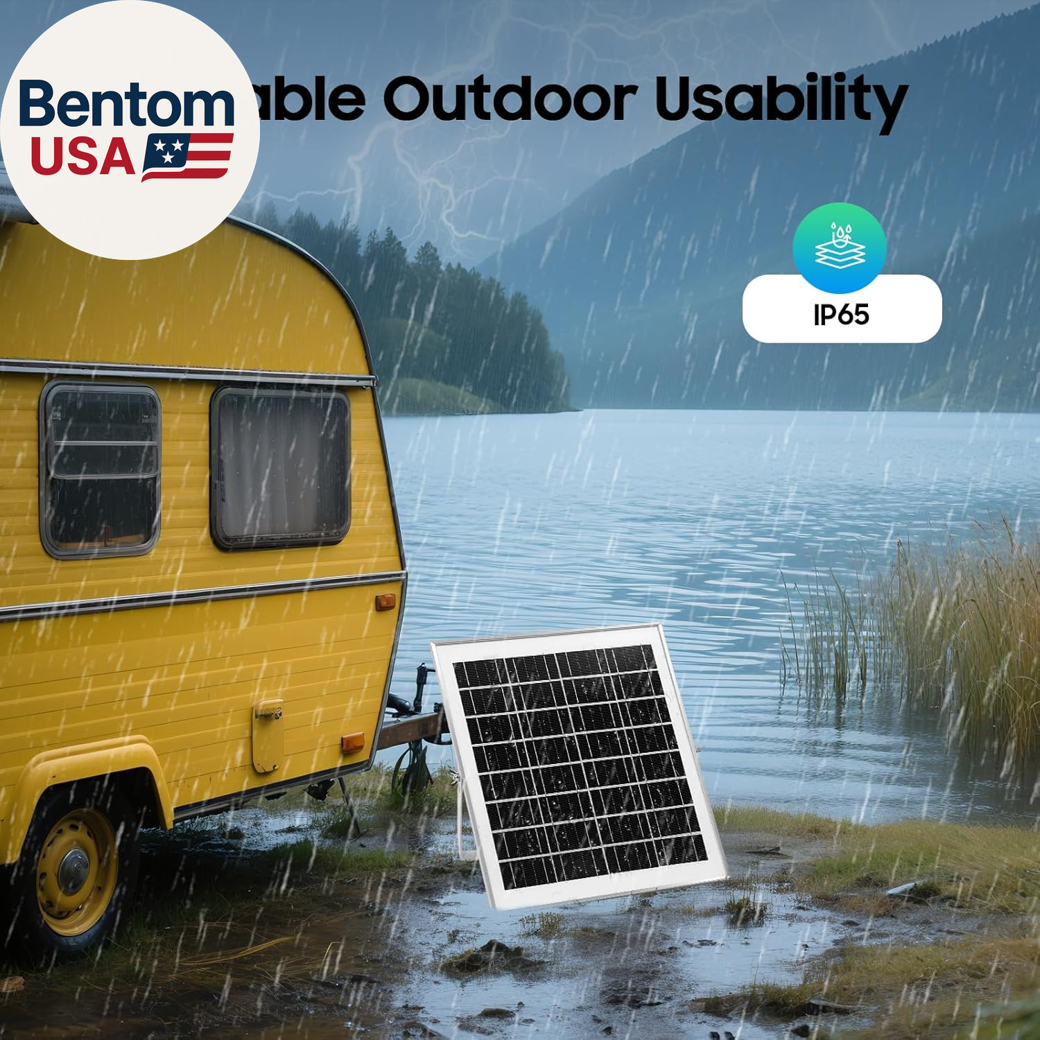 Solar Generator with 4 LED Bulbs & Solar Panel Portable Home Solar Power System