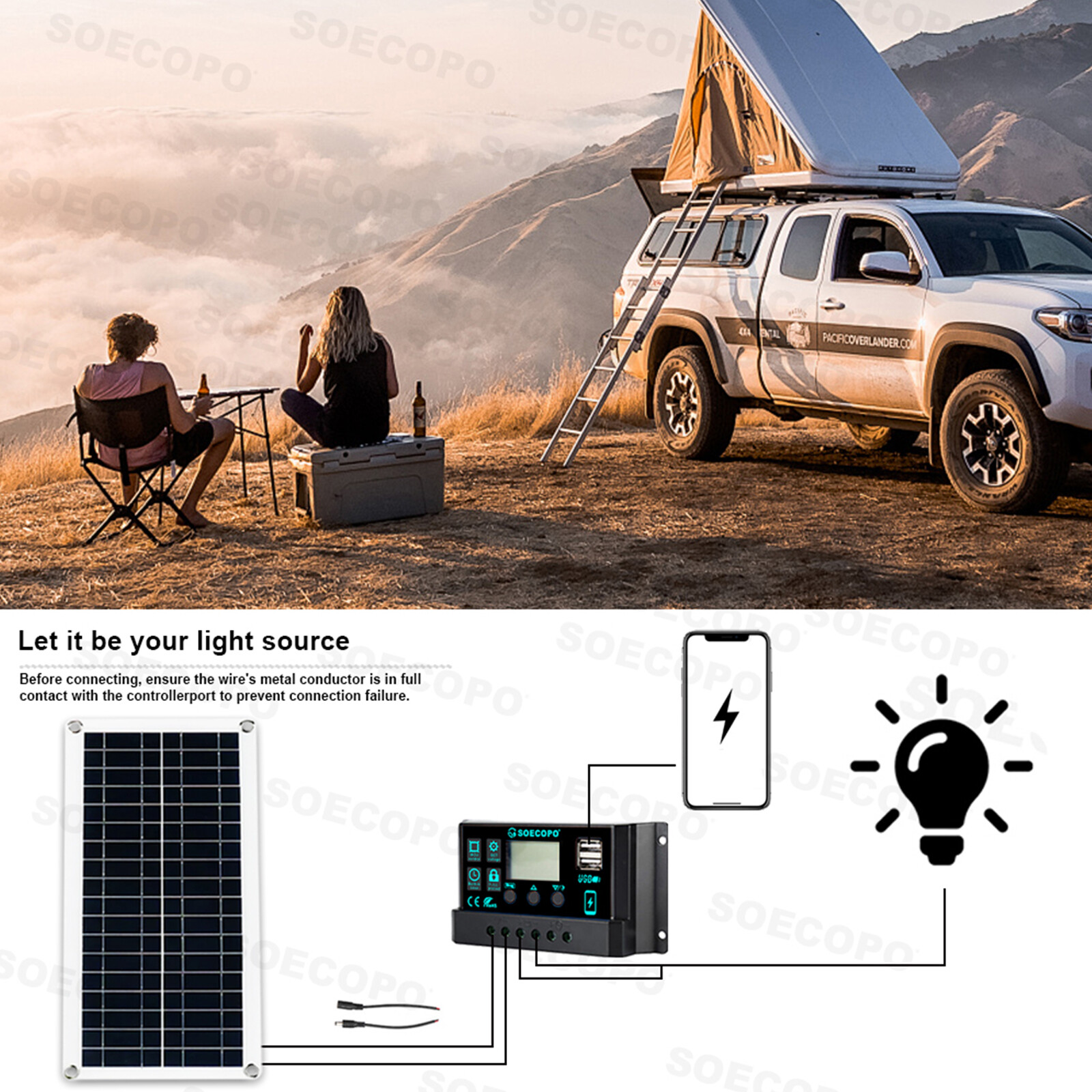 8000W Off-Grid Solar System Complete Kit Dual12V/24V To 110V/220V Inverter
