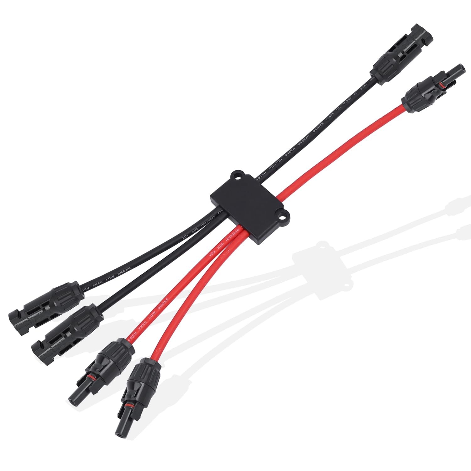 Solar Parallel Connectors for 2 Solar Panels, Tool-Free MC4 Solar Cable Split
