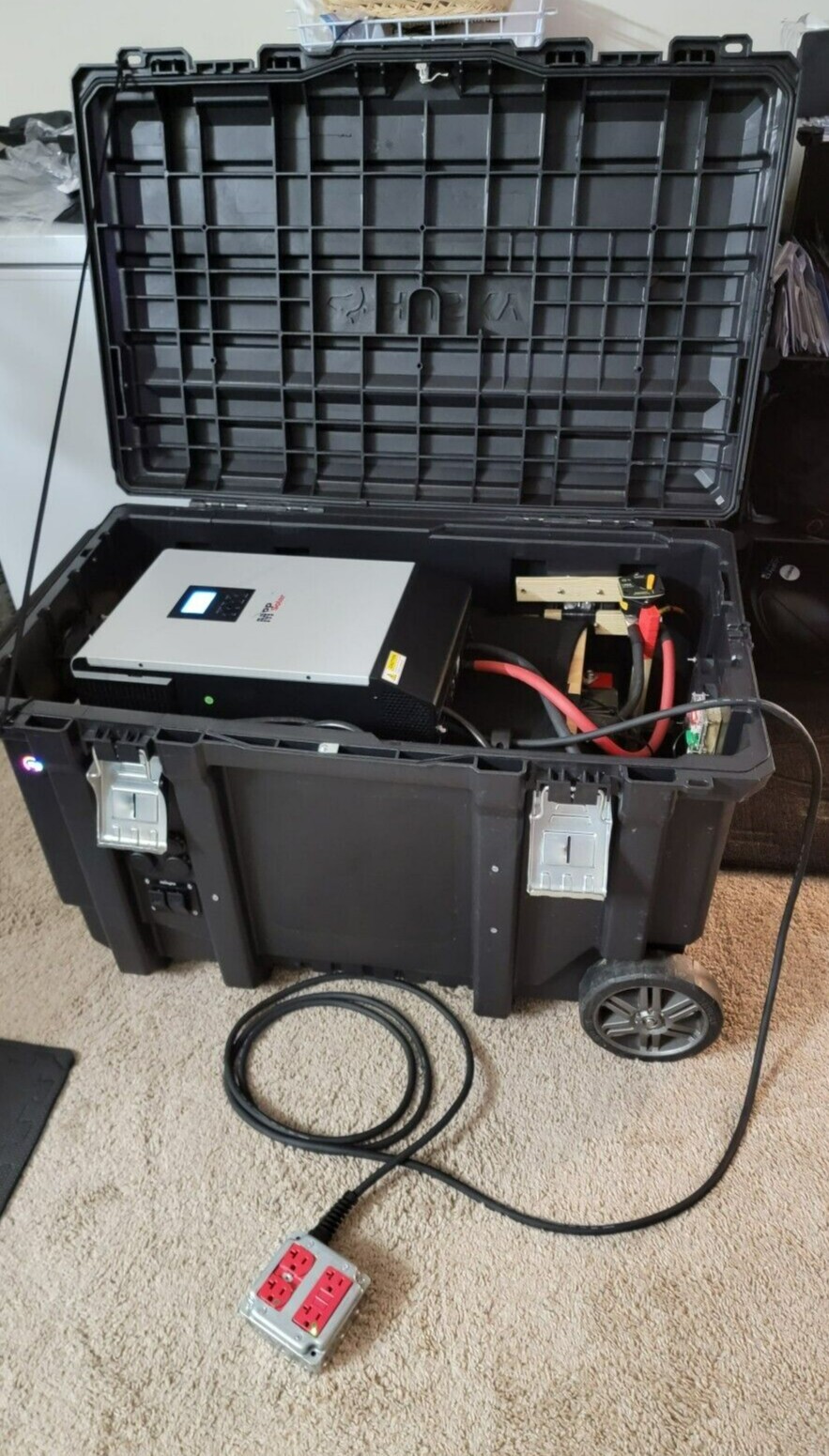 Portable Power Station Solar Generator LiFePo4 Battery Bank 5.12 Kwh 12Volt Grid
