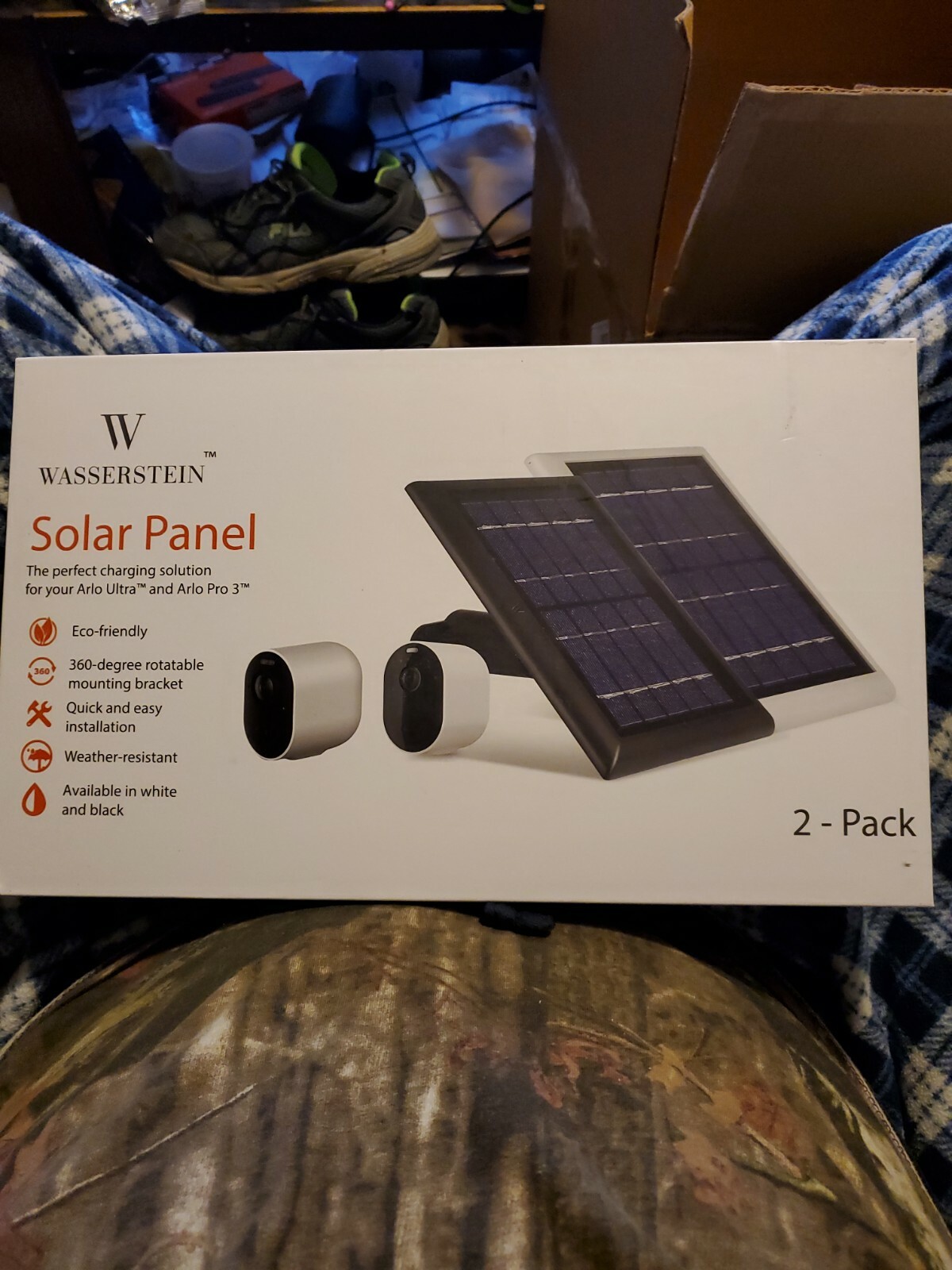 Wasserstein Bundle – Arlo 2-Pack White Solar Panel & 2-Pack 2-in-1 White