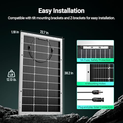Bifacial 200 Watt 12V Solar Panel, 9BB Monocrystalline Solar Bifacial 2pcs